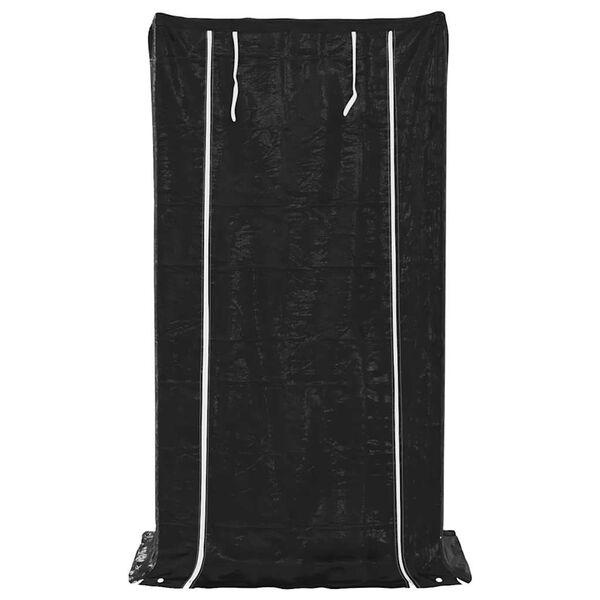 vidaXL brændestativ med regnslag 100x60x200 cm galvaniseret stål