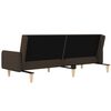 vidaXL 2-personers sovesofa med fodskammel stof m&oslash;rkebrun