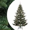 vidaXL Kunstigt juletr&aelig; med julekugle 210 cm 300 LED'er Varm hvid