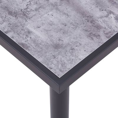 vidaXL spisebord 140x70x75 cm MDF sort og betongrå