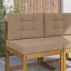 vidaXL Udend&oslash;rs Sofa Pude 2 pcs Gr&aring;brun Polyester