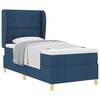 vidaXL Box spring seng med hovedg&aelig;rde Bl&aring; 200 x 100 cm Stof
