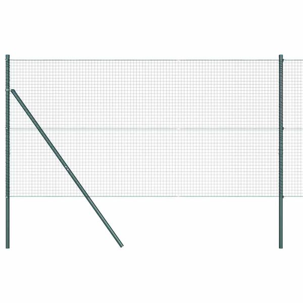 vidaXL Hegnsp&aelig;l Gr&oslash;n 50 x 1,2 m (25 x 25 mm net) St&aring;l og PVC