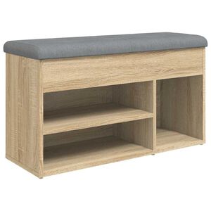 vidaXL skob&aelig;nk 82x32x45,5 cm konstrueret tr&aelig; sonoma-eg