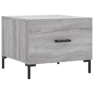 vidaXL sofabord 50x50x40 cm konstrueret tr&aelig; gr&aring; sonoma-eg