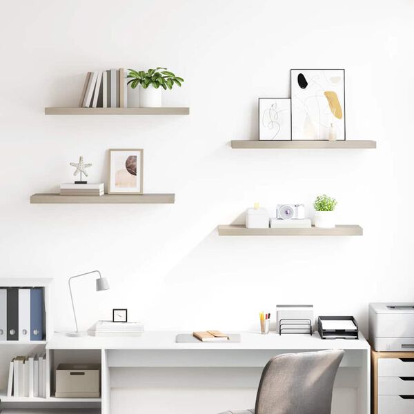 vidaXL v&aelig;ghylder 4 stk. 80x23,5x3,8 cm MDF egetr&aelig;sfarve