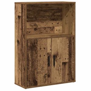 vidaXL bogreol 60x24x85 cm konstrueret tr&aelig; antikt tr&aelig;