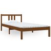vidaXL sengeramme 90x200 cm massivt fyrretr&aelig; gyldenbrun