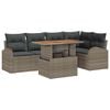vidaXL Havesofa S&aelig;t 6 stk. Gr&aring; Poly rattan