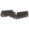 vidaXL Havesofa S&aelig;t 9 stk. Gr&aring; polyrattan