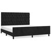 vidaXL Sengeramme uden madras Sort 160x200 cm Fl&oslash;jl