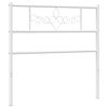 vidaXL udskiftningsgavl 100 cm metal hvid