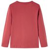 Langærmet T-shirt til børn str. 92 rød