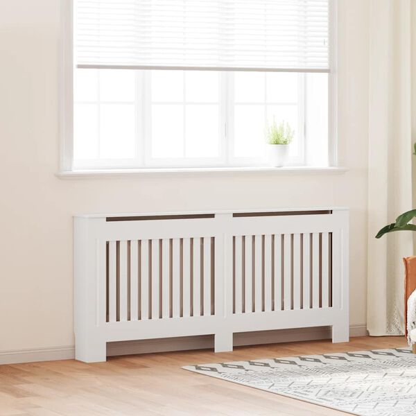 vidaXL radiatorskjuler hvid MDF 172 cm