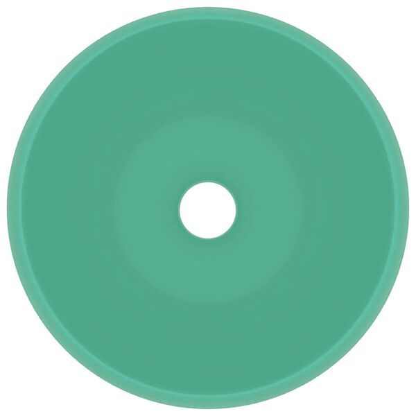 vidaXL luksuri&oslash;s h&aring;ndvask 40x15 cm rund keramik mat lysegr&oslash;n