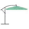 vidaXL haveparasol med st&aring;lstang 290x290x238 cm gr&oslash;n