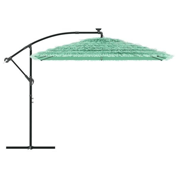 vidaXL haveparasol med st&aring;lstang 290x290x238 cm gr&oslash;n