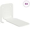 vidaXL Usynlig flydende hylde 4 stk. Hvid 6 x 11 x 6,5 cm
