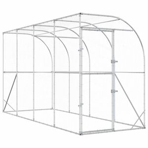 vidaXL H&oslash;nsehus Mod V&aelig;g S&oslash;lv 600 x 150 x 215 cm Galvaniseret st&aring;l