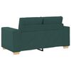 vidaXL Sofa 3 pcs M&oslash;rkegr&oslash;n 221 x 80 x 80 cm Linned-blandet stof
