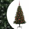 vidaXL Kunstig juletr&aelig; med kugler 150 cm 150 LED'er Varm hvid