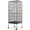 vidaXL fuglebur 54x54x146 cm st&aring;l sort