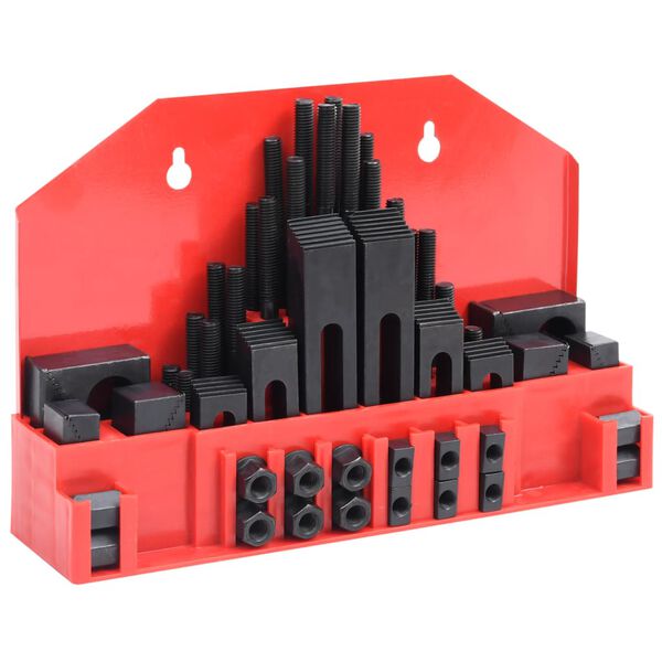 vidaXL klemmesæt 58 dele stål T-kærv M10