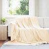 vidaXL Kastet&aelig;pper 6 pcs Creme 240 x 220 cm Fleece