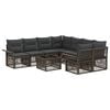 vidaXL Havesofa S&aelig;t 9 stk. Gr&aring; polyrattan