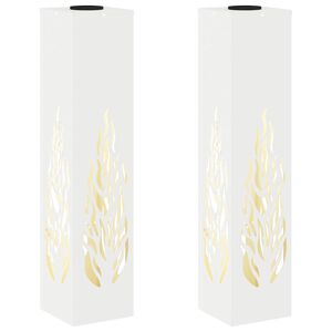 vidaXL Solar LED sti lys 2 stk. Varm hvid 18 x 18 x 80 cm