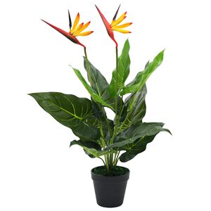 vidaXL kunstig Strelitzia reginae-plante paradisfugl 66 cm