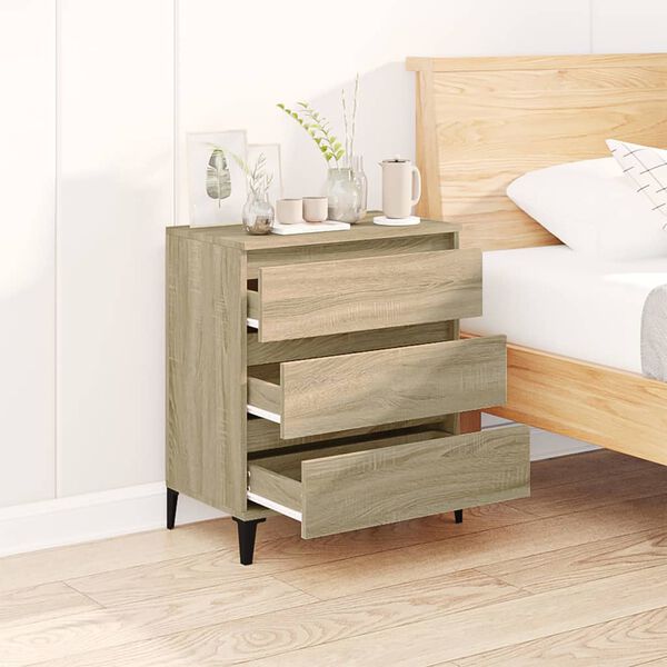 vidaXL skænk 60x35x70 cm konstrueret træ sonoma-eg