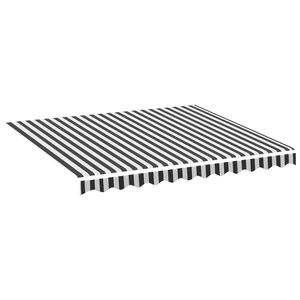 vidaXL udskiftningsdug til markise 280x245 cm polyester antracitgr&aring; og hvid