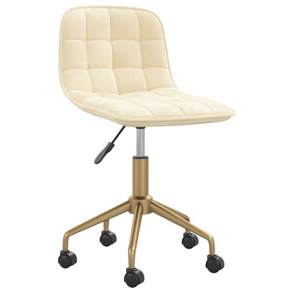 vidaXL Drejelig spisebordsstol 4 stk. fl&oslash;jl cremefarvet