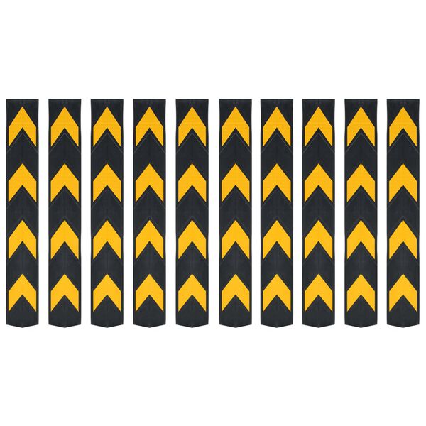 vidaXL reflekterende hj&oslash;rnebeskyttere 10 stk. gummi 80 cm