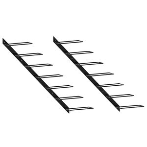 vidaXL v&aelig;gh&aelig;ngte vinreoler 2 stk. til 14 vinflasker metal sort