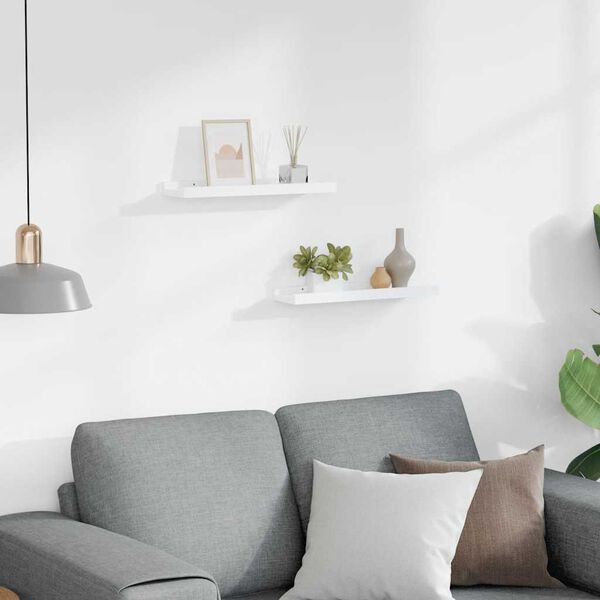 vidaXL gallerihylder 2 stk. 40x9x3 cm MDF hvid