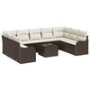 vidaXL Havesofa S&aelig;t Brun polyrattan