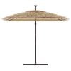 vidaXL haveparasol med st&aring;lstang 290x290x238 cm brun