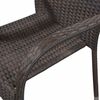 vidaXL havestole 2 stk. stabelbare polyrattan brun