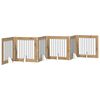 vidaXL Sammenklappelig hundegitter med stativer 6 pcs Artisan-eg