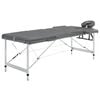 vidaXL massagebord med 3 zoner aluminiumsstel 186 x 68 cm antracitgr&aring;