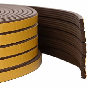vidaXL Selvklebende vindues t&aelig;tningsb&aring;nd Brun 15 x 8 mm 12 m EPDM-skum