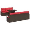 vidaXL Havesofa S&aelig;t 8 stk. Brun Poly rattan