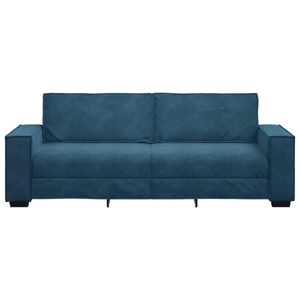 vidaXL 3-personers sofa 220x78x84 cm velour bl&aring;