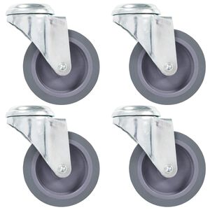 vidaXL drejehjul med bolthul 4 stk. 75 mm