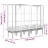 vidaXL h&oslash;jbed med drivhusovertr&aelig;k 160x40x140 cm rattan-look