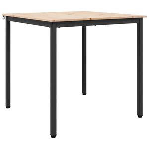 vidaXL Spisebord Naturfarvet 80 x 80 x 75 cm Massiv fyrretr&aelig;
