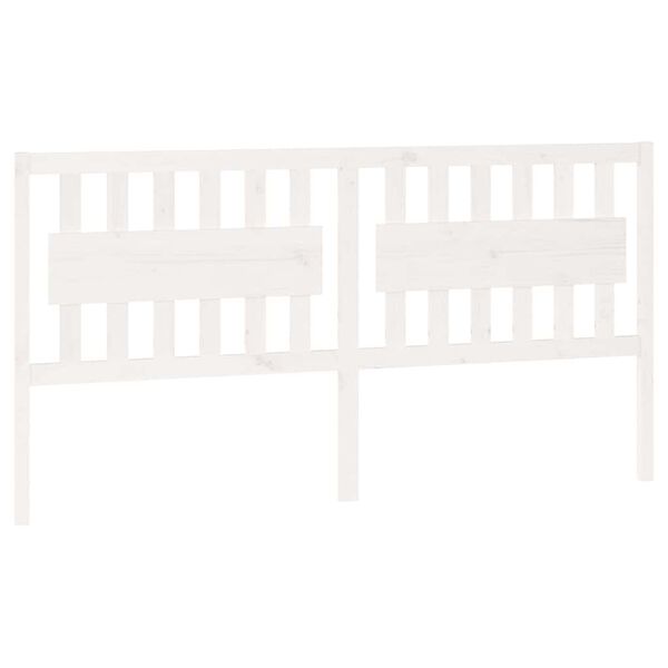 vidaXL sengeg&aelig;rde 185,5x4x100 cm massivt fyrretr&aelig; hvid