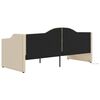vidaXL daybed med madras og USB 90x200 cm stof cremefarvet